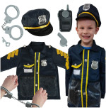 Carnival costume policeman handcuff set for ages 3-8 years
