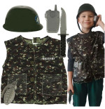 Carnival costume helmet soldier 3-8 years old