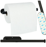 Toilet paper towel holder black