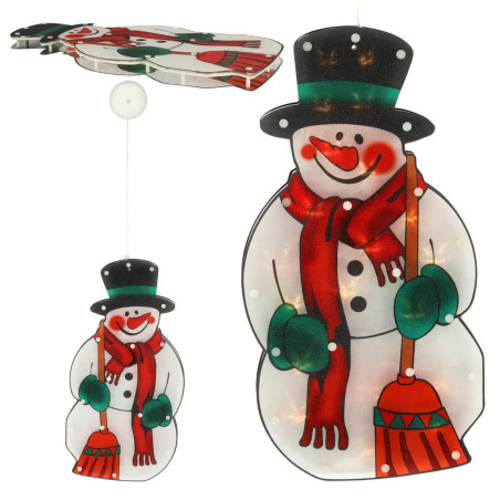 LED kulonu gaismas Ziemassvētku rotājumi sniegavīrs 45cm