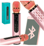 "Bluetooth wireless karaoke microphone pink