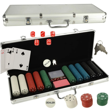 Poker set in case 500 chips 2 card packs