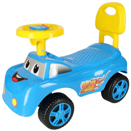 Smile car push to drive with horn blue