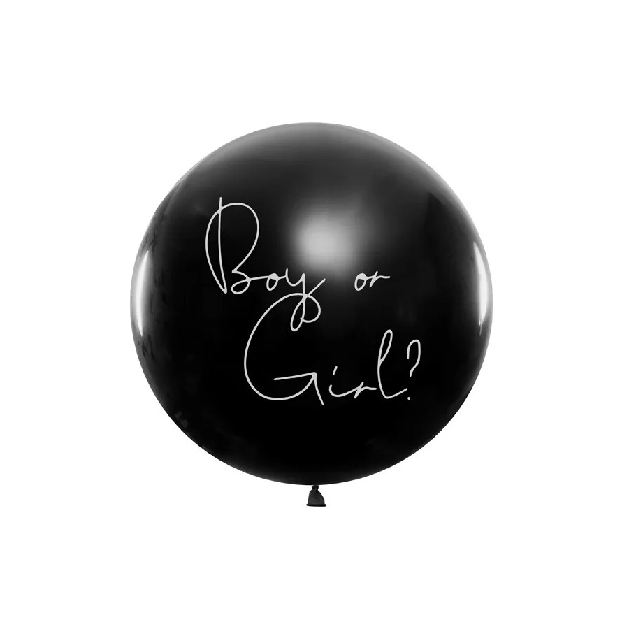 Gender reveal balloon Boy or girl blue confetti 100 cm